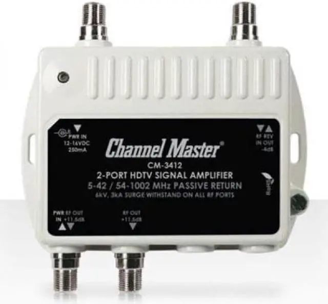 Alt view image 7 of 17 - Channel Master 3412 Ultra Mini Distribution Amplifier