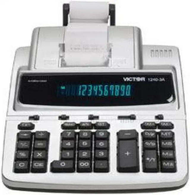 Alt view image 3 of 20 - Victor 1240-3A Antimicrobial Printing Calculator Black/Red Print 4.5 Lines/Sec 12403A