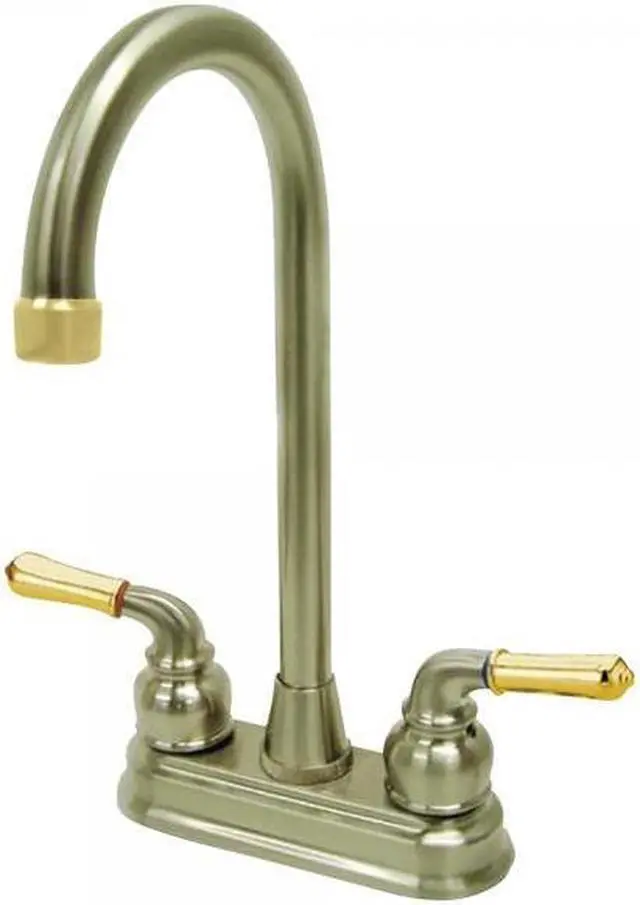 Alt view image 4 of 7 - Kingston Brass KB499 Two Handle 4" Centerset High-Arch Bar Faucet