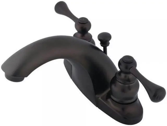 Alt view image 8 of 10 - Two Handle 4" Centerset Lavatory Faucet with Retail Pop-up in Oil Rubbed Bronze by Kingston Brass