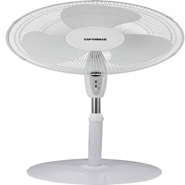 Alt view image 2 of 8 - OPTIMUS F-1672WH 16" Oscillating Stand Fan with Remote ,White