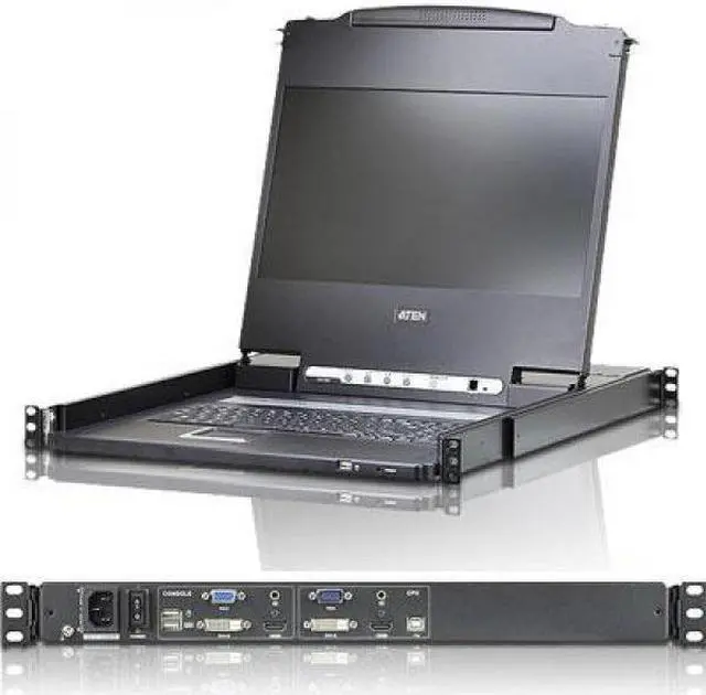 Alt view image 6 of 11 - ATEN CL6700MW 17" wideScreen Full HD LCD console support DVI,HDMI,VGA