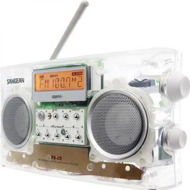 Alt view image 5 of 7 - Sangean FM-Stereo RBDS/AM Digital Tuning Portable Receiver, Clear #PR-D5 CL