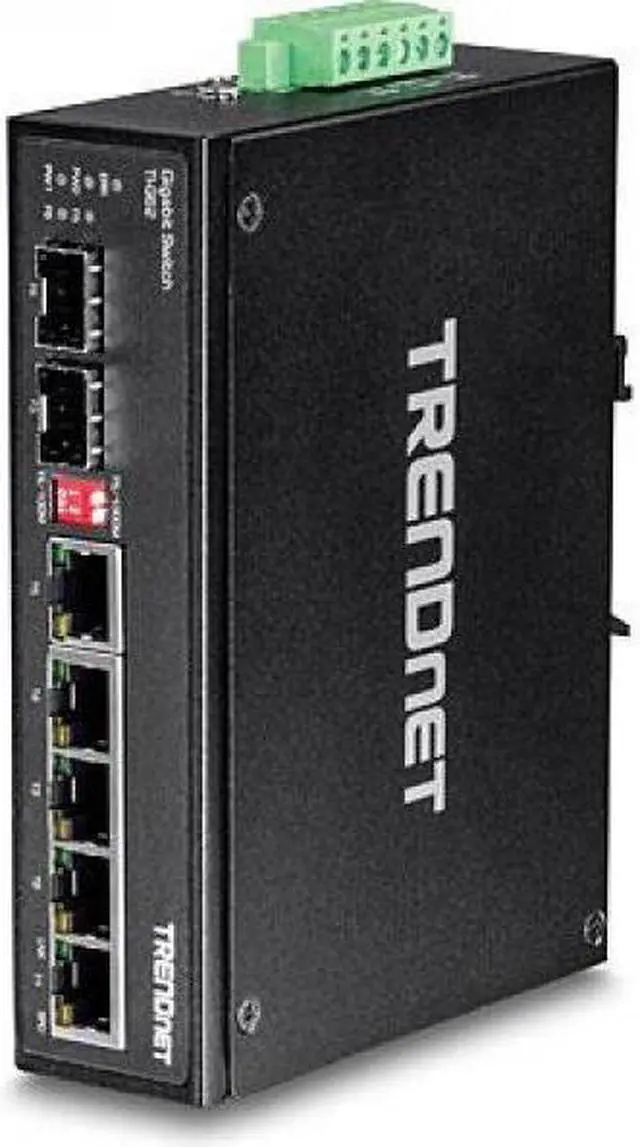 Alt view image 4 of 19 - TRENDnet 7-Port Industrial Gigabit DIN-Rail Switch, TI-G62, 5 x Gigabit Ports, 2 x Gigabit SFP Ports, IP50 Weather Rated, 14Gbps, NDAA TAA Compliant, Lifetime Protection