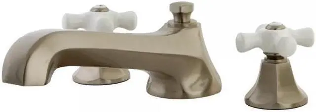 Alt view image 2 of 3 - Kingston Brass KS4308PX 8 Inch -18 Inch Widespread Roman Tub Filler - Satin Nickel