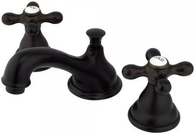 Main image of WIDESPREAD LAVATORY FAUCET W/AX HANDLE-Oil Rubbed Bronze Finish