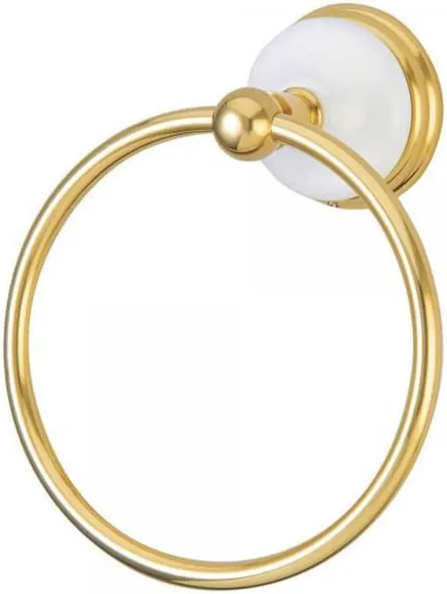 Alt view image 6 of 9 - Kingston Brass BA1114PB Victorian Towel Ring, Polished Brass
