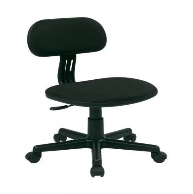 Alt view image 6 of 17 - Black Armless Fabric Office Chair
