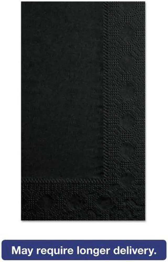 Main image of Dinner Napkins, Paper, 1/8 Fold, Two-Ply, 15" x 17", Black