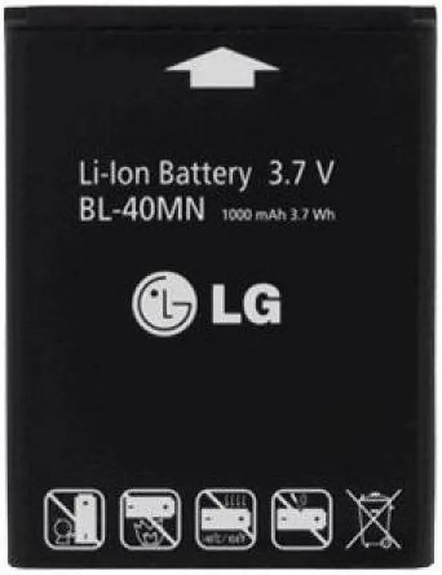 Main image of LG BL40MN 1000mAh Original OEM Battery for the LG Xpression C395/LN272 Rumor Reflex - Non-Retail Packaging - Black