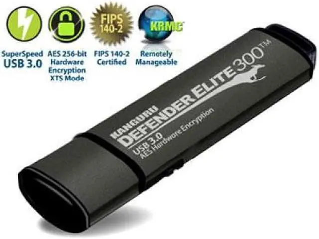 Alt view image 3 of 13 - KANGURU KDFE300-128G 128GB DEFENDER ELITE 300 FLASH