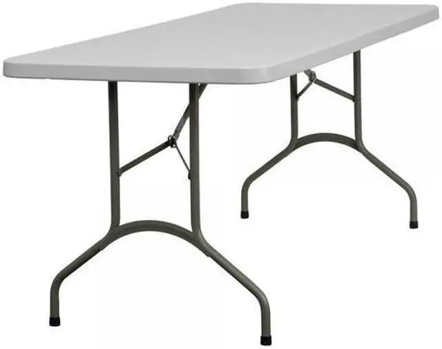 Alt view image 3 of 19 - 30''W x 72''L Granite White Plastic Folding Table
