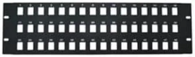 Alt view image 4 of 4 - Cable Wholesale Rackmount 48 Port Blank Keystone Patch Panel, 3U