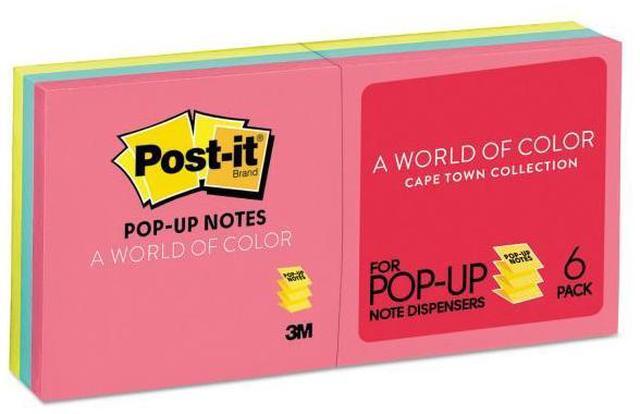 Alt view image 3 of 19 - Post-it Original Pop-up Refill 3 x 3 Assorted Cape Town Colors 100-Sheet 6/Pack R330AN