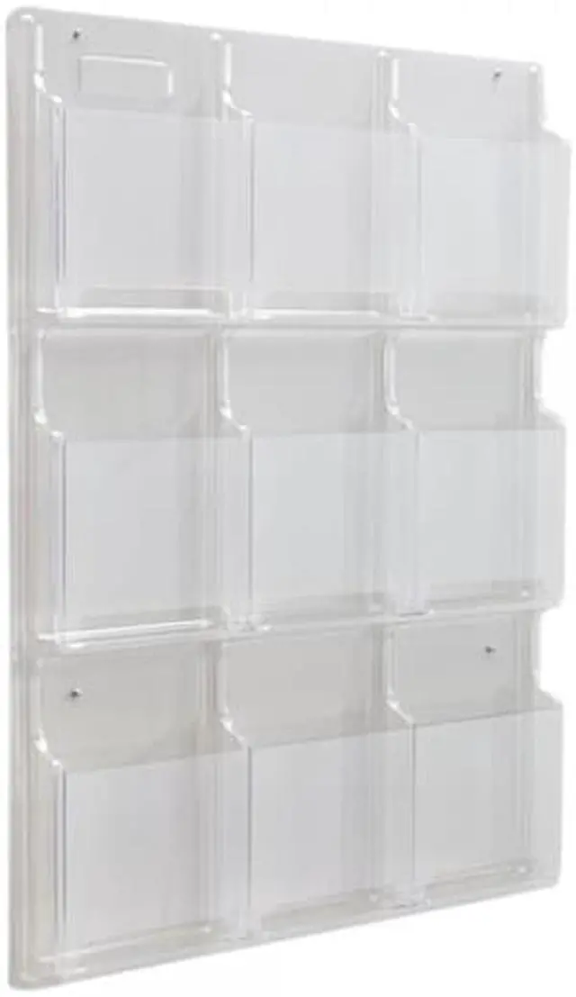Alt view image 5 of 20 - Safco Reveal Clear Literature Displays Nine Compartments 30w x 2d x 36-3/4h