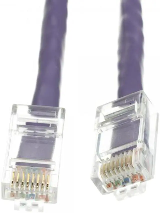 Alt view image 2 of 2 - Cable Wholesale Electronics Cat6 Purple Ethernet Patch Cable Bootless 3 Foot