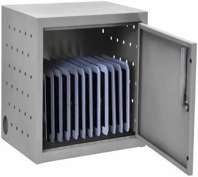 Alt view image 5 of 12 - Luxor Classroom Library Office 12 Tablet Wall / Desk Charging Box, Stores up to 12 Mobile Devices