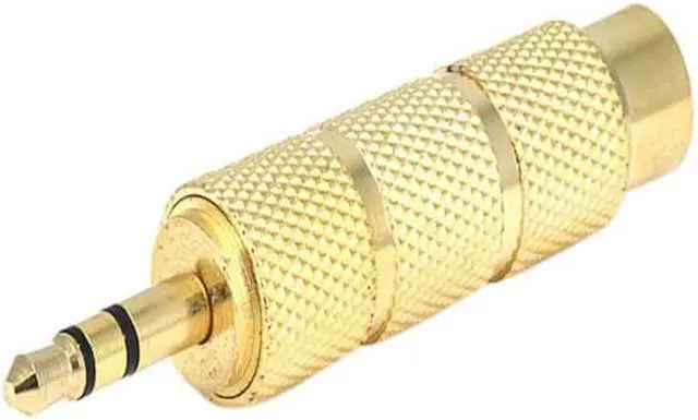 Alt view image 3 of 4 - Monoprice Metal 3.5mm Stereo Plug to 6.35mm (1/4 Inch) Stereo Jack Adaptor - Gold Plated