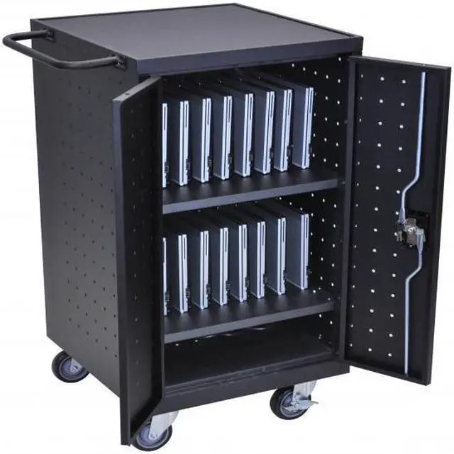 Alt view image 2 of 20 - Luxor Black 18 Laptop Computer Charging Cart