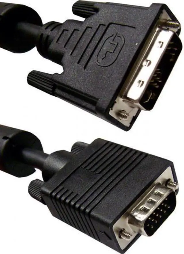 Main image of Cable Wholesale DVI-A to VGA Cable (Analog), Black, DVI-A Male to HD15 Male, 3 meter (10 foot)