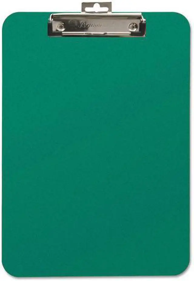 Alt view image 2 of 6 - Baumgartens Unbreakable Recycled Clipboard 1/4" Capacity 8 1/2 x 11 Green 61626