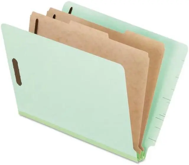 Alt view image 4 of 10 - Pendaflex Pressboard End Tab Classification Folders Letter 2 Dividers/6 Section