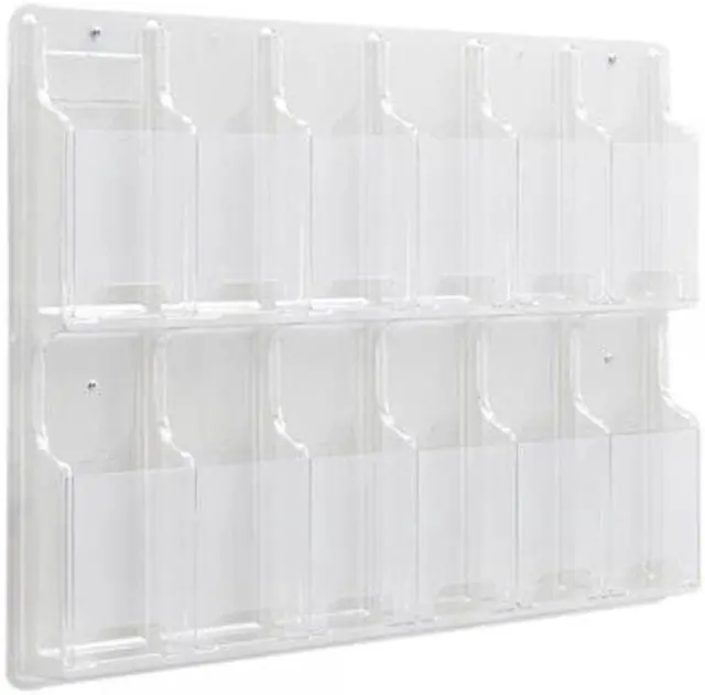 Alt view image 4 of 20 - Safco Reveal Clear Literature Displays 12 Compartments 30 w x 2d x 20 1/4h Clear
