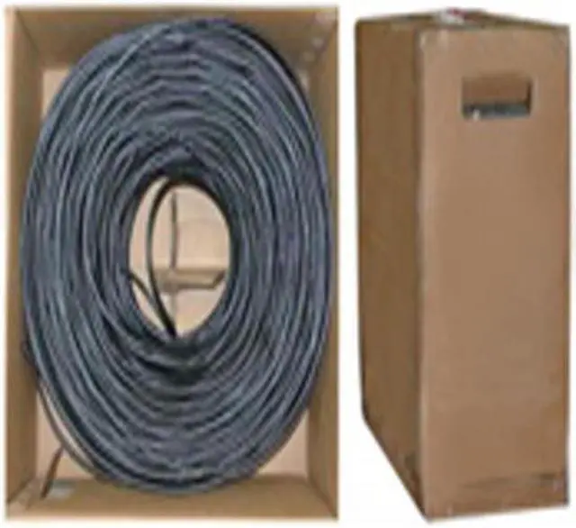 Alt view image 3 of 3 - Cable Wholesale RG6 Coaxial Cable Quad-Shielded 18AWG 1000 ft Pullbox - Solid Black