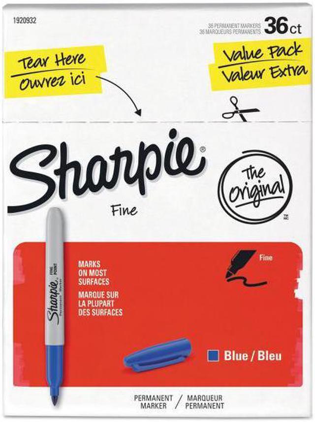 Alt view image 2 of 10 - Sharpie Fine Point Permanent Marker Blue 36/Pack 1920932