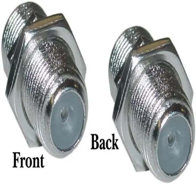 Alt view image 2 of 9 - Cable Wholesale F-Pin (Coax) Coupler Female/Female Panel Mount