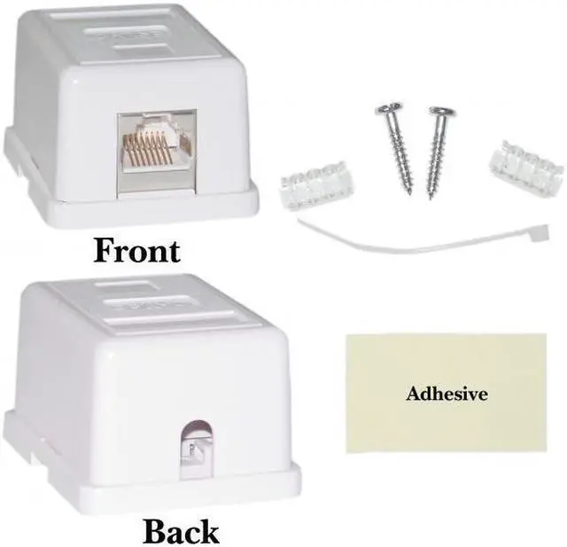 Alt view image 2 of 4 - Cable Wholesale Cat 5e Single Surface Mount Box, Unshielded