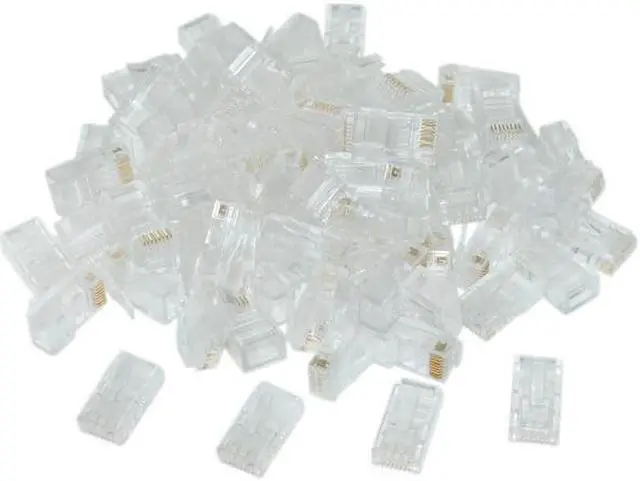 Main image of Cable Wholesale CAT6 Crimp Connectors for Solid and Stranded Cable - 100 Pieces Per Bag