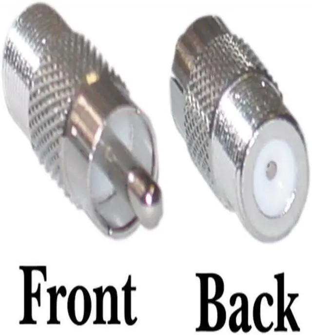 Alt view image 3 of 6 - Cable Wholesale F-Pin (Coax) Female / RCA Male Adaptor