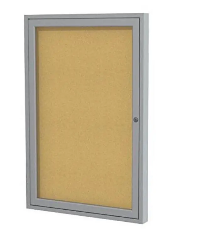 Alt view image 3 of 11 - GHENT PA13624K Enclosed Cork Bulletin Board 36" x 24", 1 Door