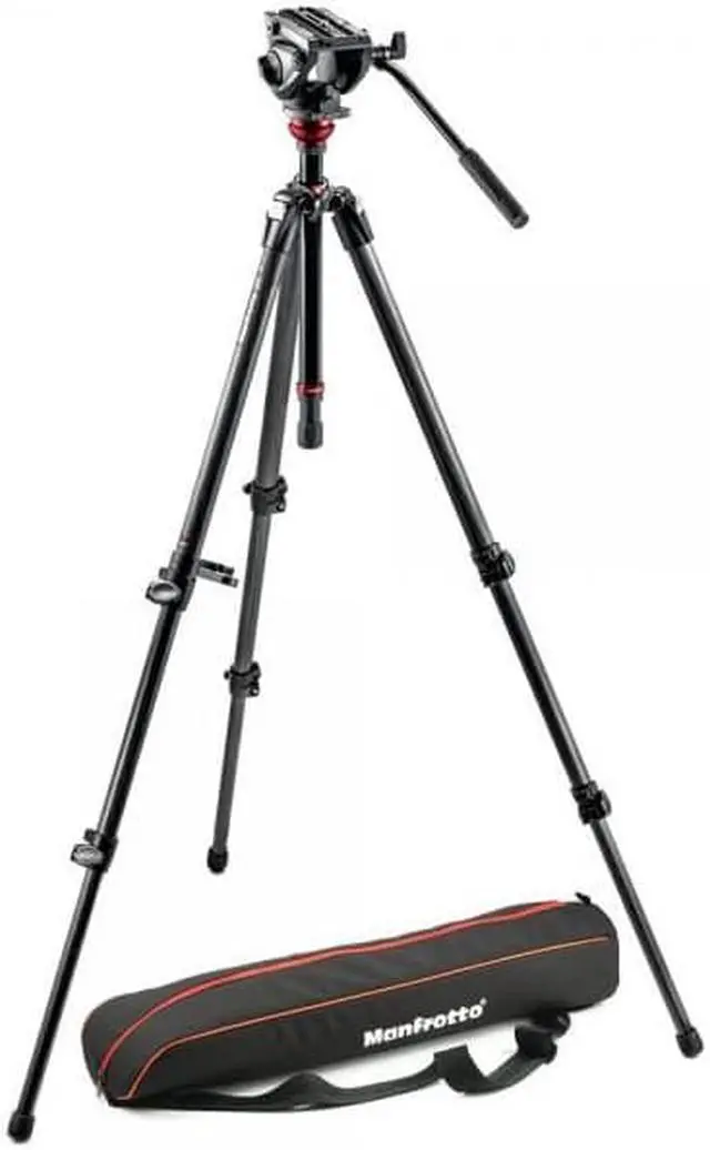 Alt view image 5 of 12 - Manfrotto MVH500AH Head with 755CX3 Legs and Bag