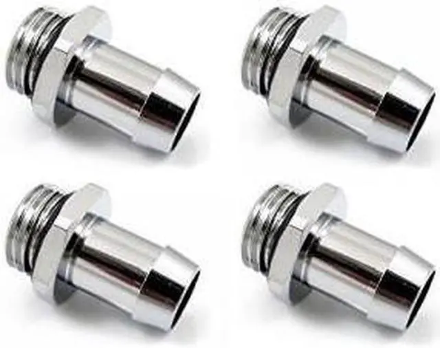Main image of XSPC G1/4 to 3/8 Barb Fitting, Chrome, 4-pack