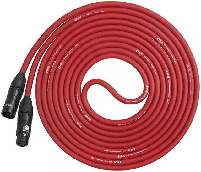 Alt view image 6 of 7 - LyxPro Balanced XLR Cable 10 ft Microphone Cable, Powered Speakers , Red