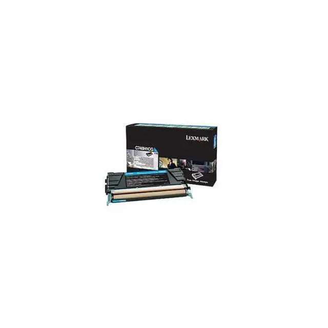 Alt view image 3 of 19 - Cyan High Yield Toner Cartridge for Lexmark C748H1CG C748DE, C748DTE, C748E, Genuine Lexmark Brand