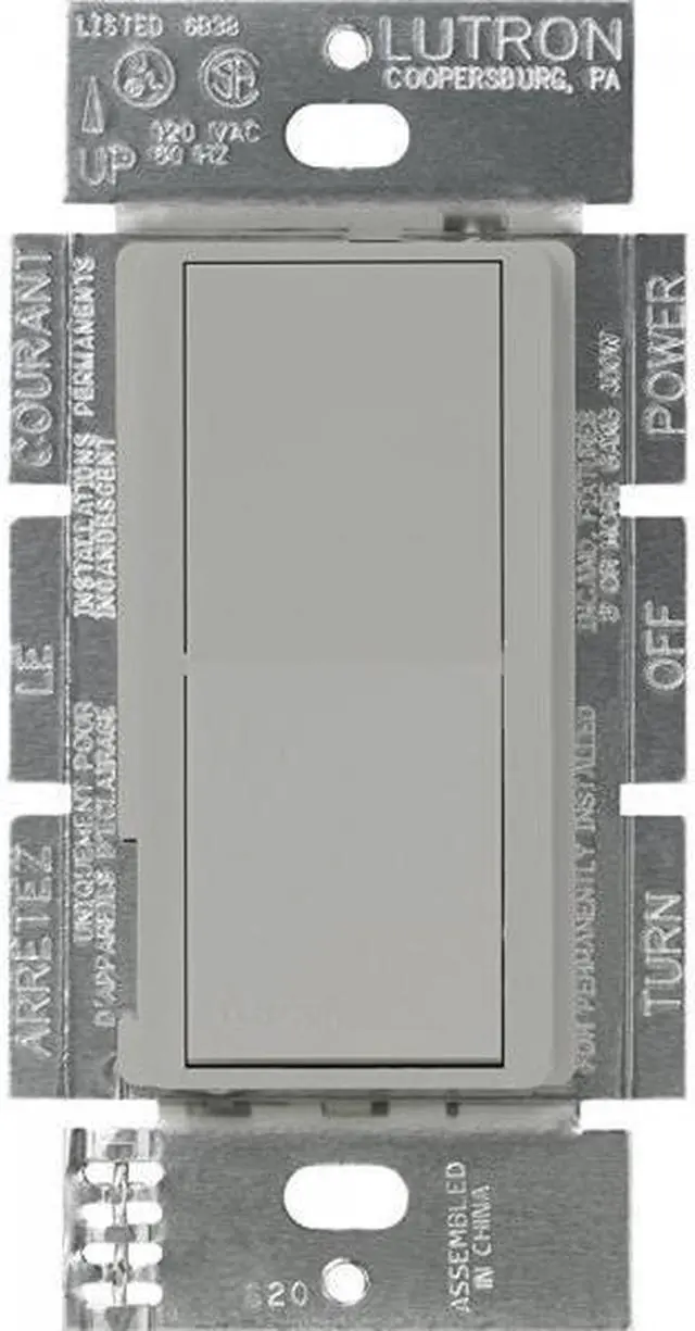 Main image of Lutron SC-1PS-DS Diva 15-Amp, 120-Volt to 277-Volt Single-pole Switch, Desert Stone