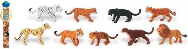 Alt view image 8 of 18 - Plastic Miniatures In Toobs-Big Cats