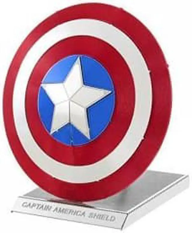 Alt view image 6 of 12 - MetalEarth Marvel Captain Americas Shield 3D Model by Fascinations