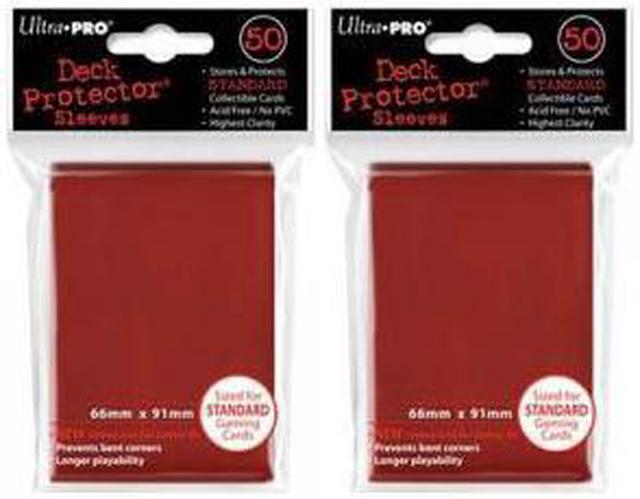 100x Ultra PRO Red Deck Protectors Sleeves Standard MTG Colors