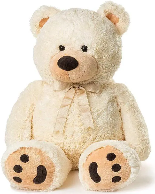 Alt view image 4 of 7 - Joon Huge Teddy Bear With Ribbon - Cream