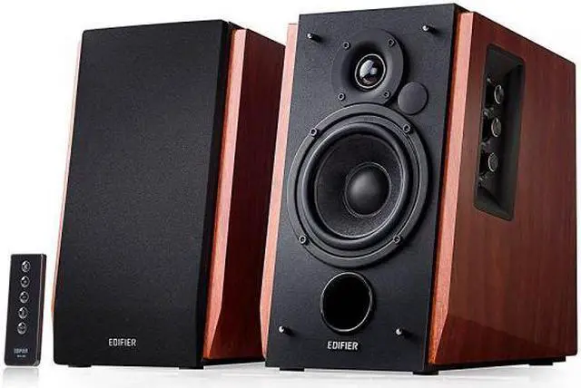 Alt view image 8 of 13 - Edifier R1700BT Bluetooth Bookshelf Speakers - Active Near-field Studio Monitors - Powered Speakers 2.0 Setup Wooden Enclosure - 66w RMS