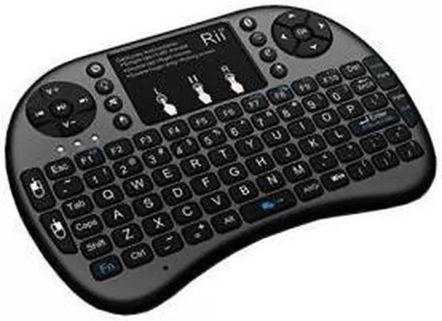 Alt view image 3 of 8 - Rii i8+ Mini Bluetooth Keyboard with Touchpad & QWERTY Keyboard, Backlit Portable Wireless Keyboard for Smartphones laptop/PC/Tablets/Windows/Mac/TV/Xbox/PS3/Raspberry Pi (Black)