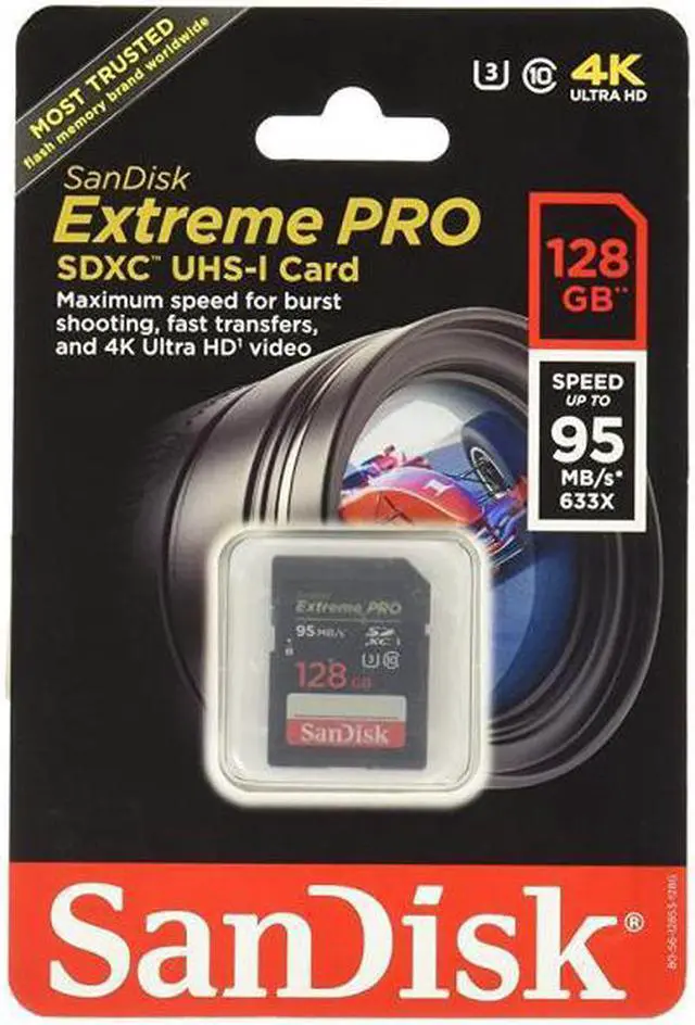 Alt view image 8 of 9 - SanDisk - SDSDXP-128G-A46 - SanDisk Extreme Pro 128 GB SDXC - Class 10/UHS-I - 95 MB/s Read - 90 MB/s Write - 1 Card -
