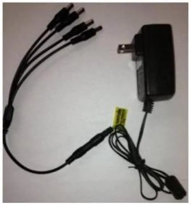 Alt view image 3 of 3 - ACELEVEL PREMIUM 3AMP POWER ADAPTER WITH 4WAY SPLITTER FOR Q-SEE CAMERAS