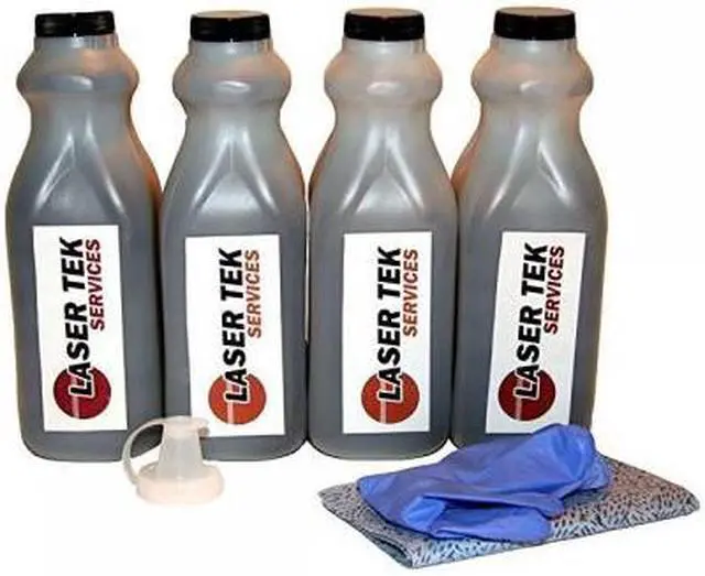 Alt view image 2 of 5 - Laser Tek Services ® 4 Pack Black Toner Refill for the HP C4127X 27X C4127A 27A  LaserJet 4000 4000n 4000se 4050 4050n