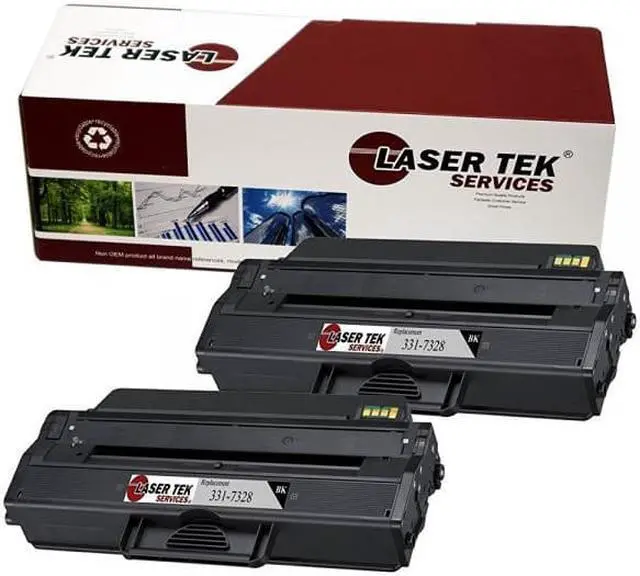 Alt view image 2 of 9 - 2Pk LTS B1260 331-7327 Black Compatible for Dell B1265dfw B1260dn Cartridge