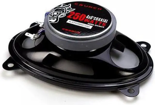 Alt view image 2 of 20 - Crunch 250 Watt 4 x 6-Inch Coaxial Car Audio Speakers